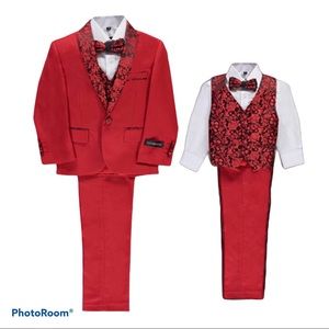 KIDS WORLD Red “WINTHROP”  SUIT / Size 5